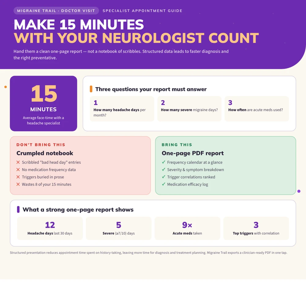 How to Present Migraine Data to Your Neurologist